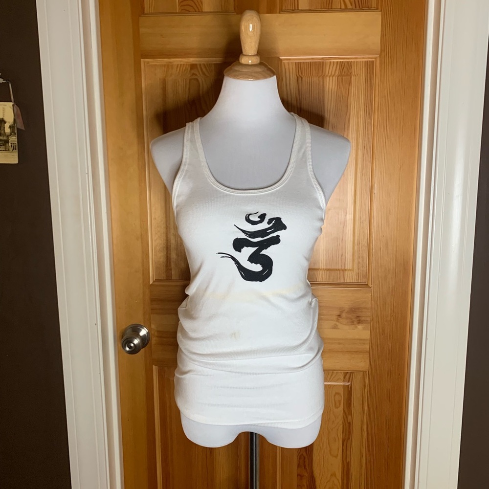 I Love Yoga graphic tank top